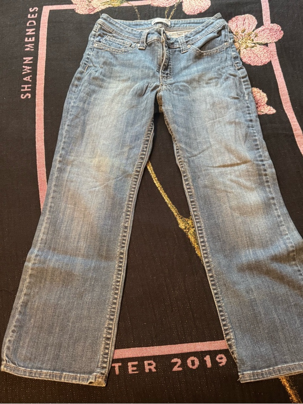Lee Women's Light Blue Flare Jeans Size 12 Short